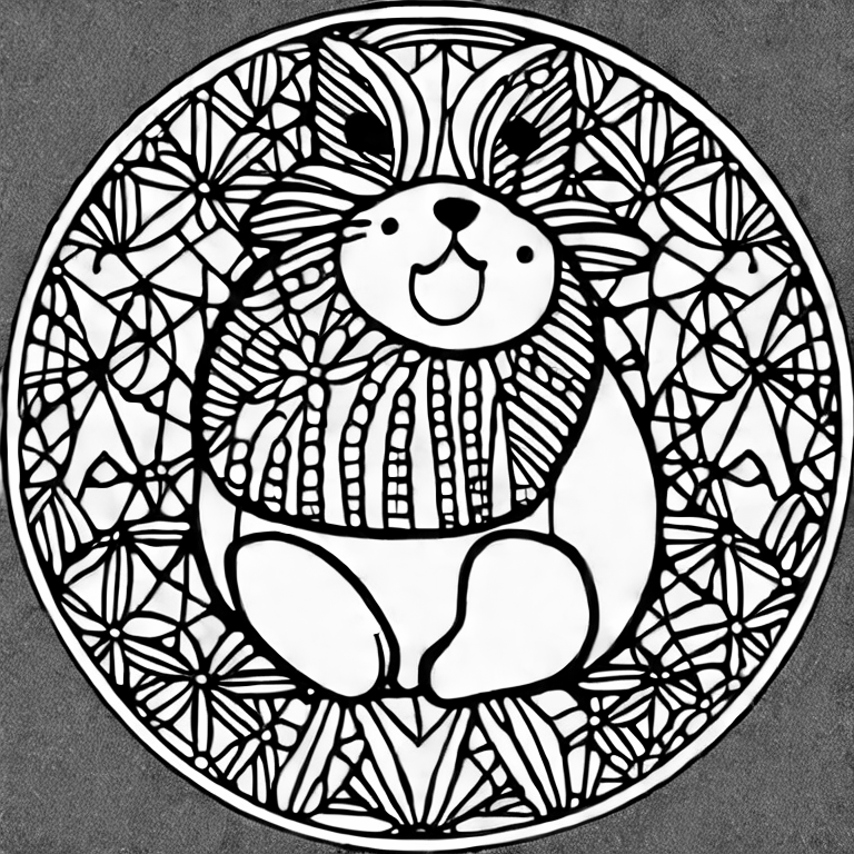 Coloring page of hamster