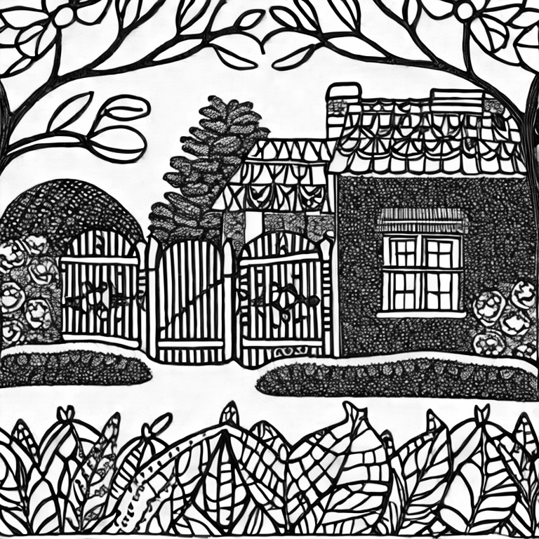 Coloring page of heckfield place