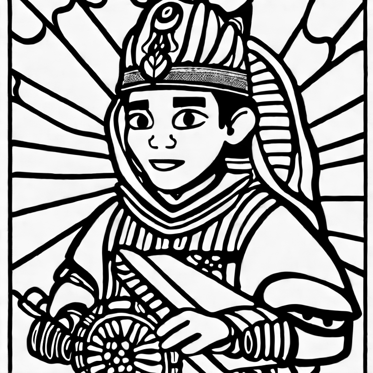 Coloring page of hero of indonesian