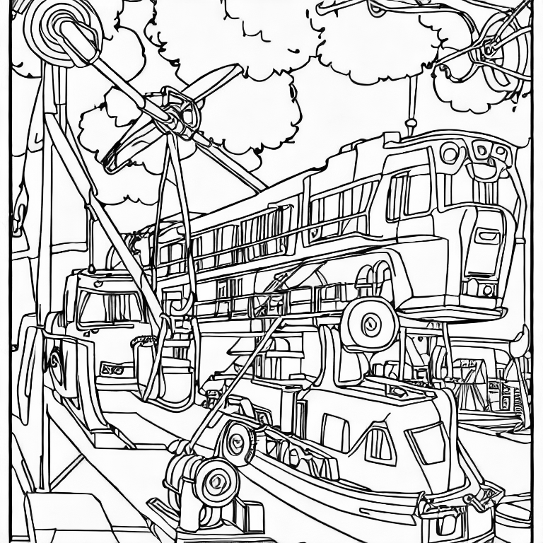 Coloring page of hoist