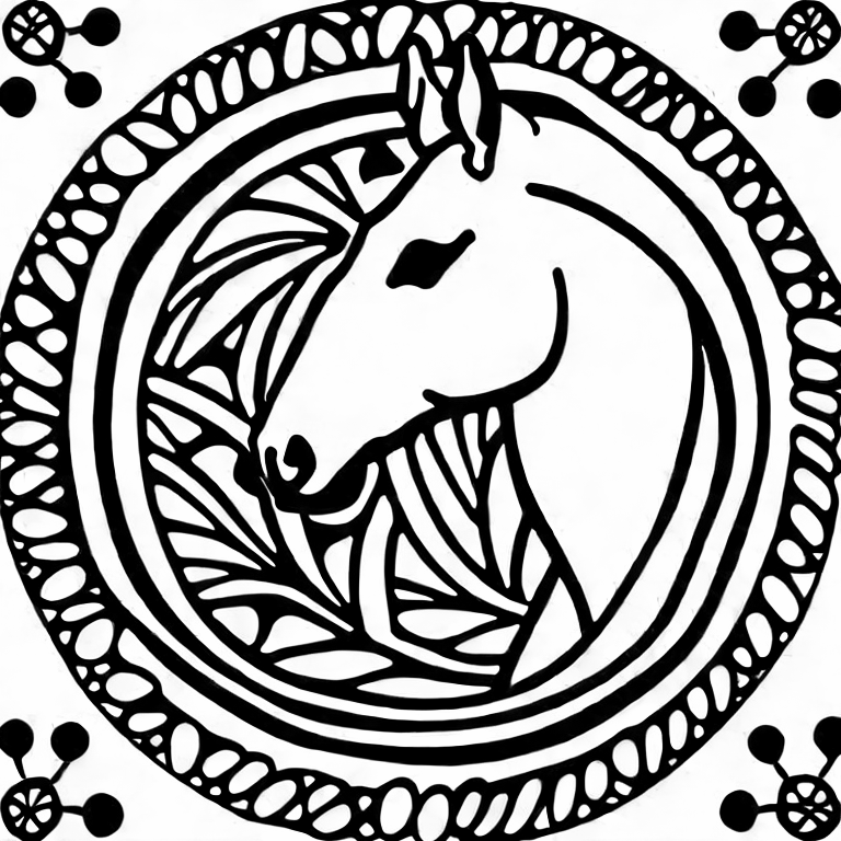 Coloring page of horse