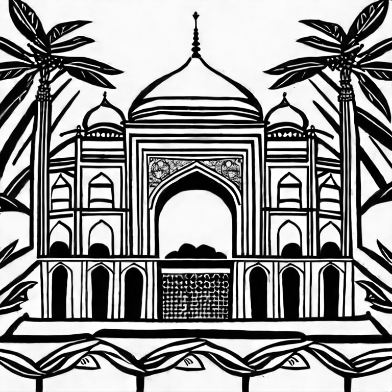 Coloring page of india
