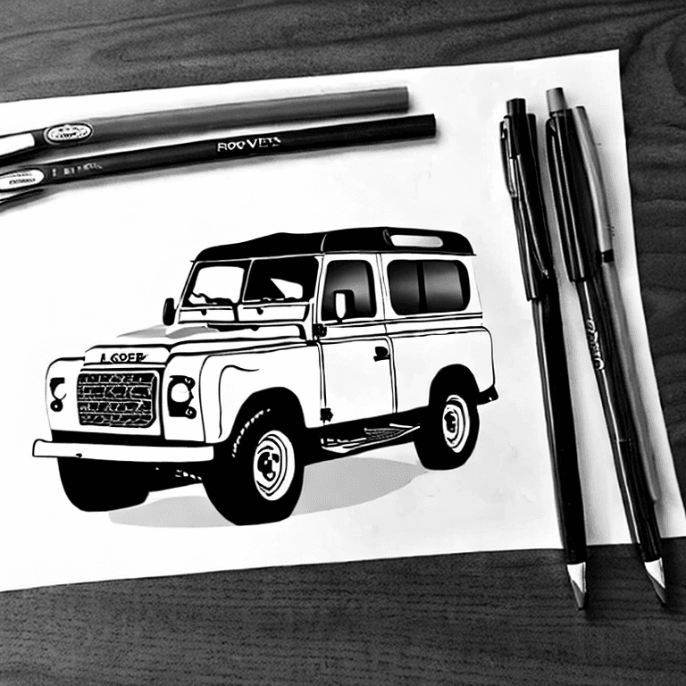 Coloring page of landrover