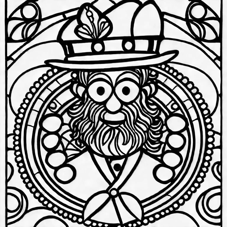 Coloring page of leprechaun