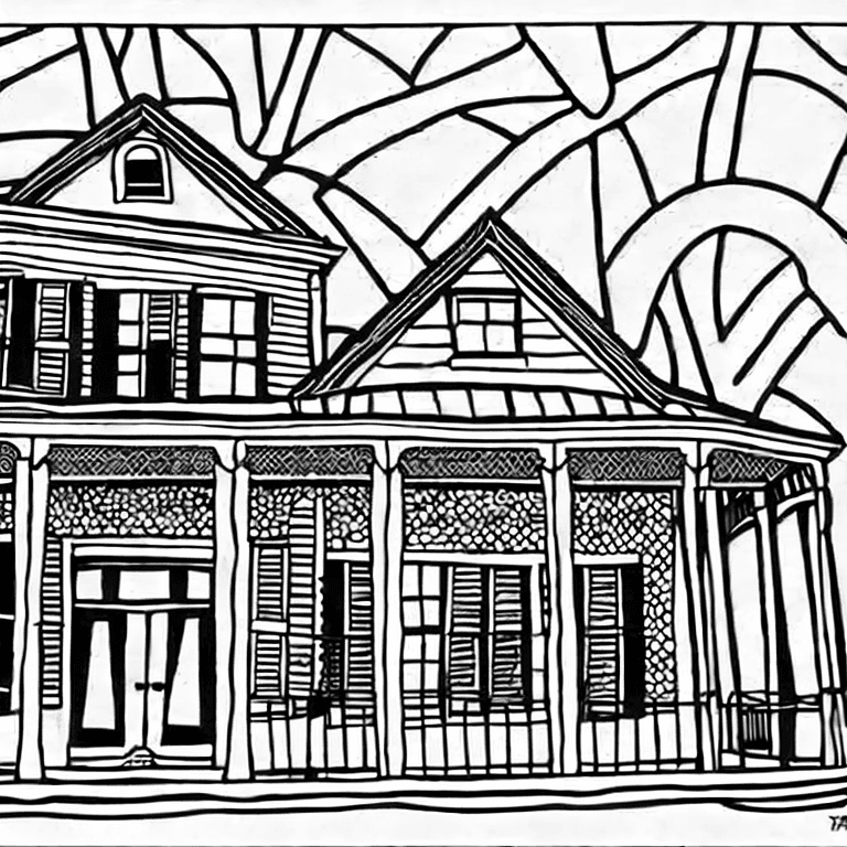 Coloring page of new orleans