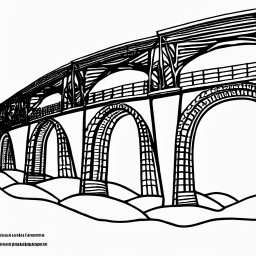 Coloring page of oldbury viaduct