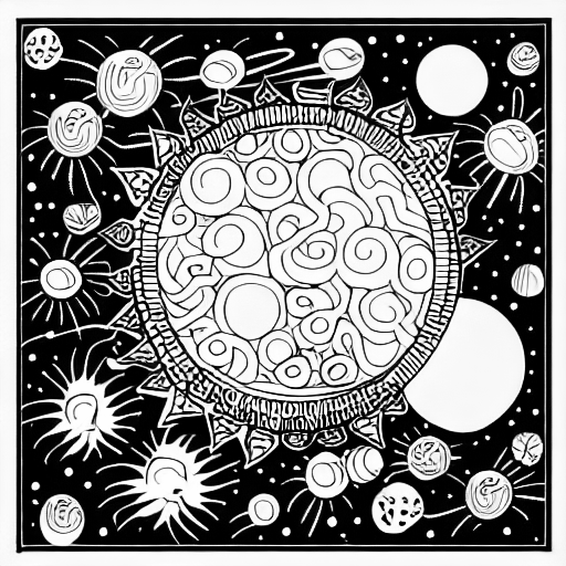 Coloring page of over the moon