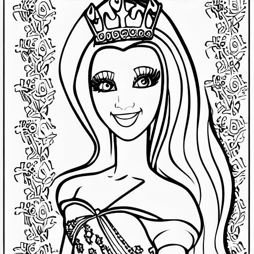 Coloring page of princess