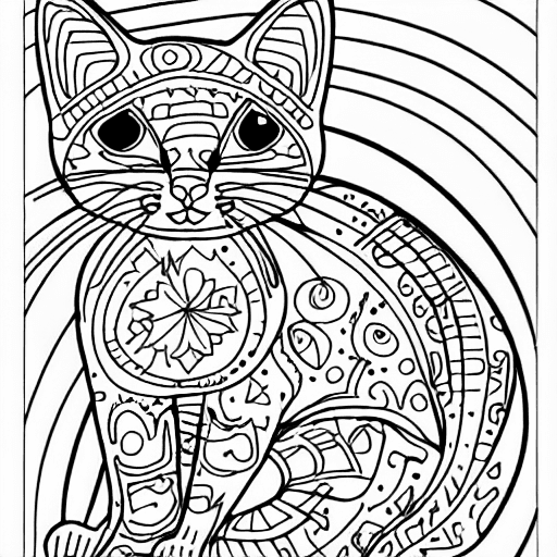 Coloring page of ratcat