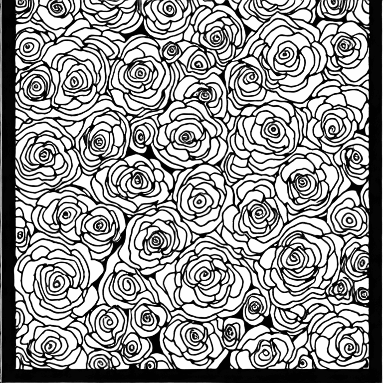 Coloring page of rose