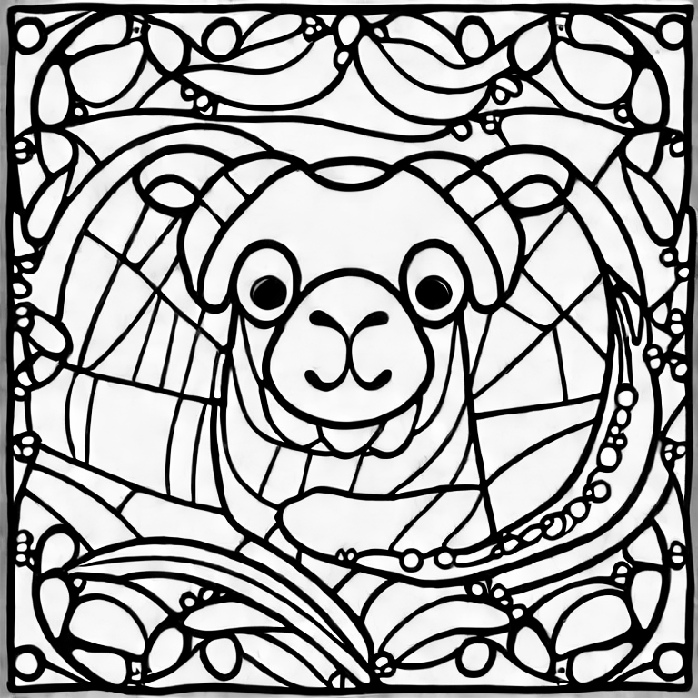 Coloring page of sheep
