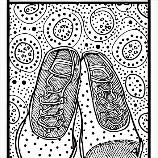 Coloring page of shoes