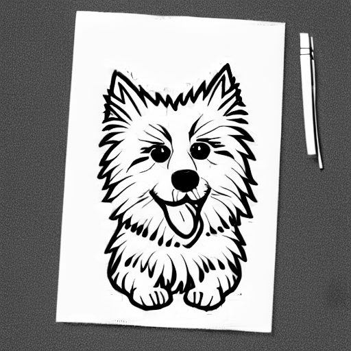 Coloring page of small german spitz