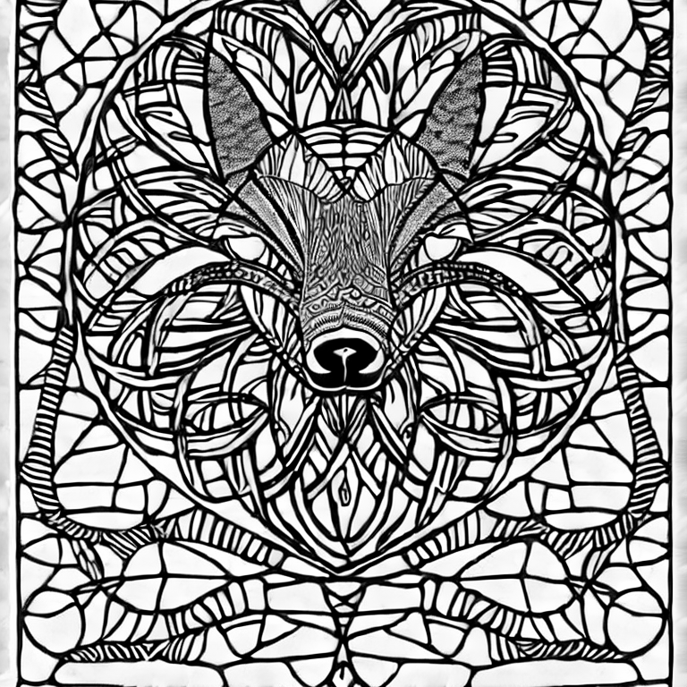 Coloring page of spirit animals