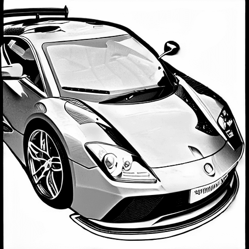 Coloring page of super car