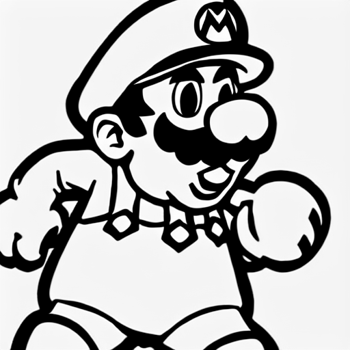 Coloring page of super mario brothers