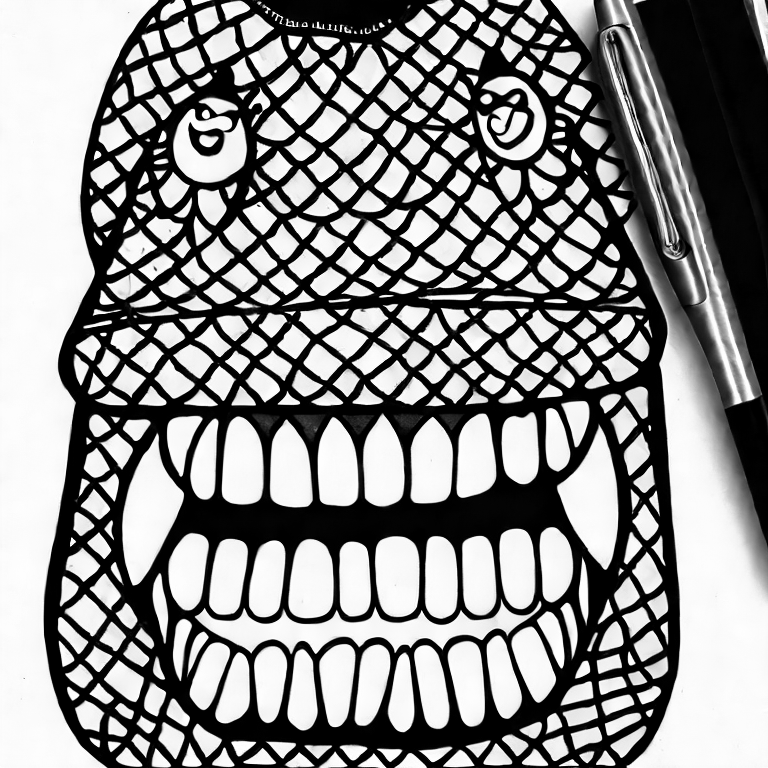 Coloring page of teeth