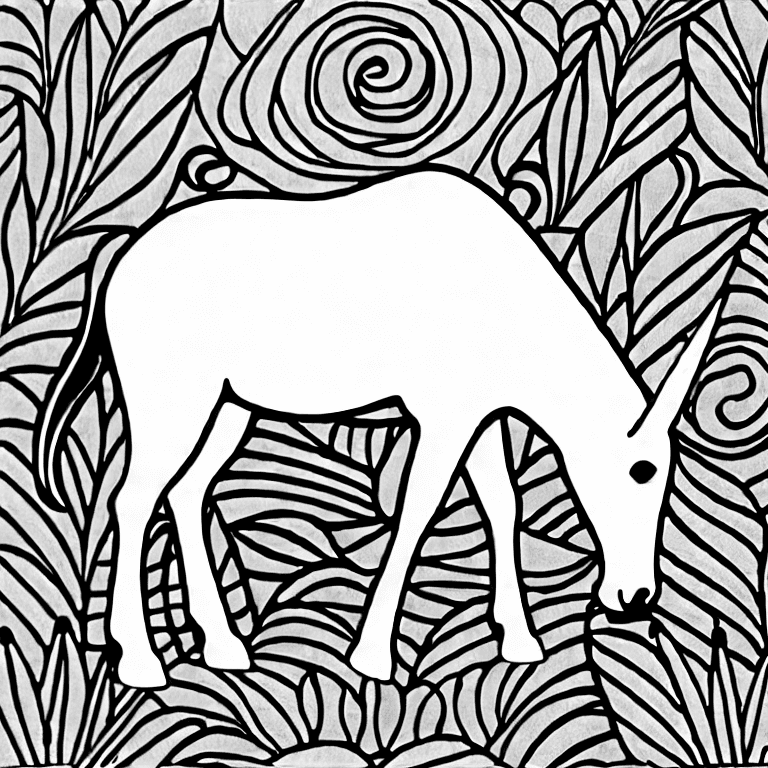 Coloring page of unicorns baby