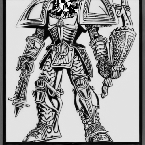 Coloring page of warhammer