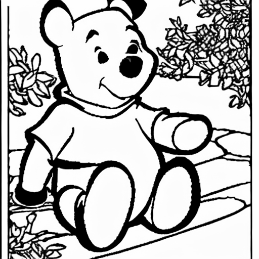 Coloring page of winnie the pooh