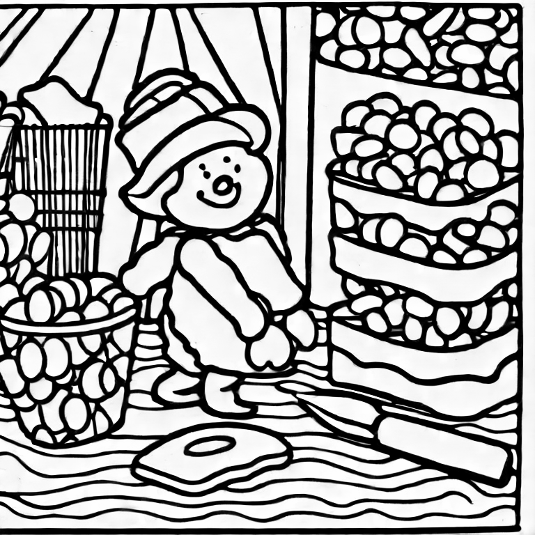 Coloring page of 1990s theme all that and a bag of chips