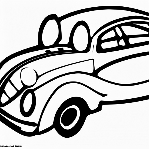 Coloring page of a car