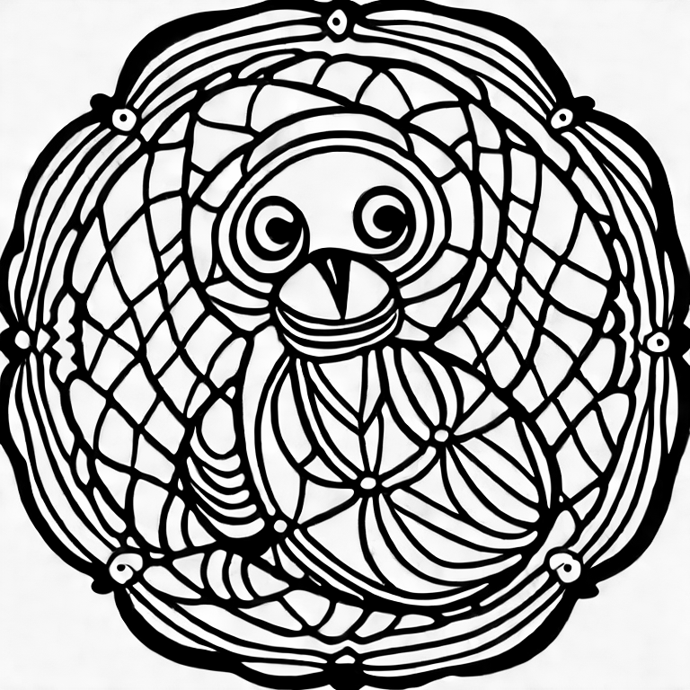 Coloring page of a chicken