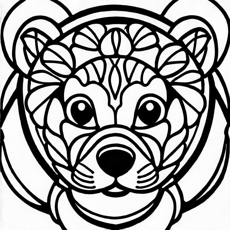 Coloring page of a cute animal