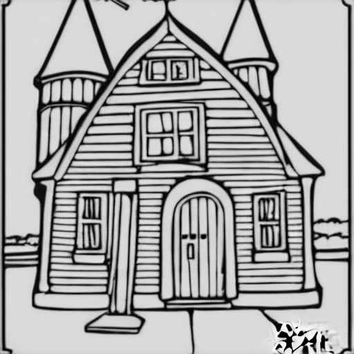Coloring page of a denmark town