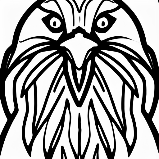 Coloring page of a eagle