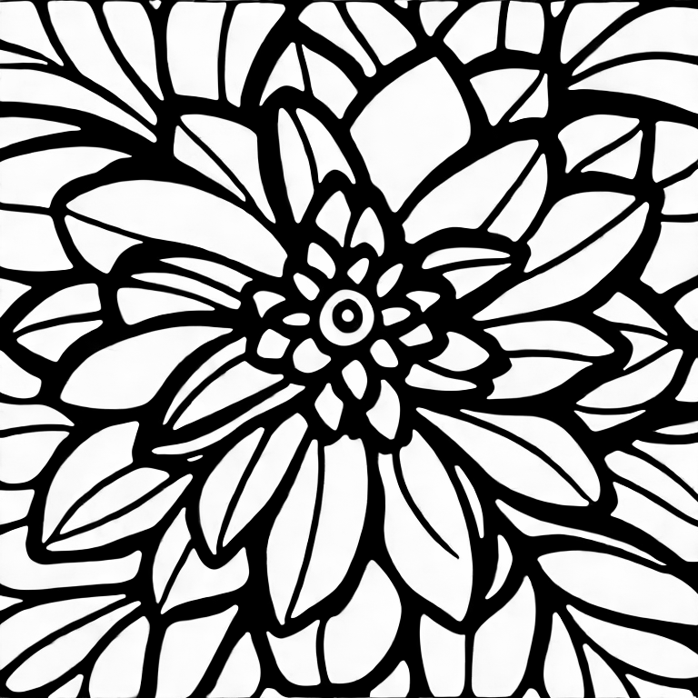 Coloring page of a flower