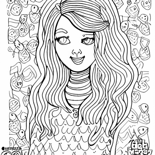 Coloring page of a girl named samantha