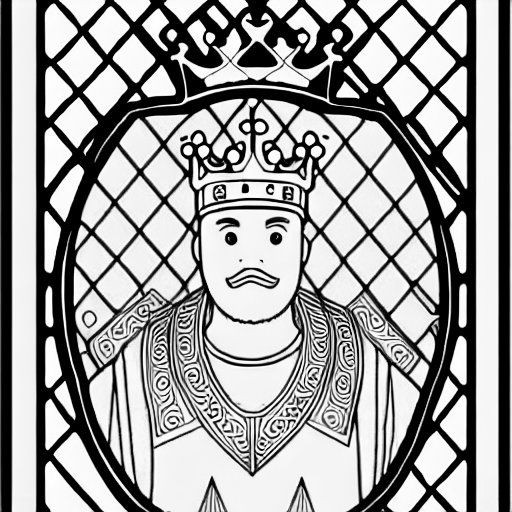 Coloring page of a king