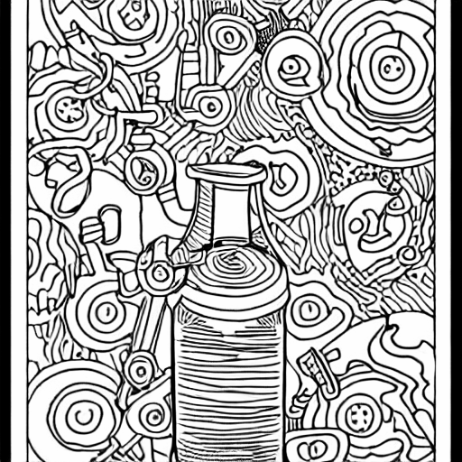 Coloring page of a relentless brewer
