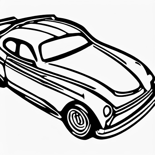 Coloring page of a toy car