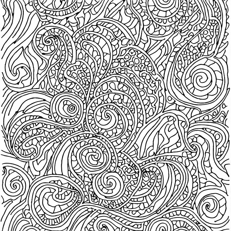 Coloring page of abbasi art