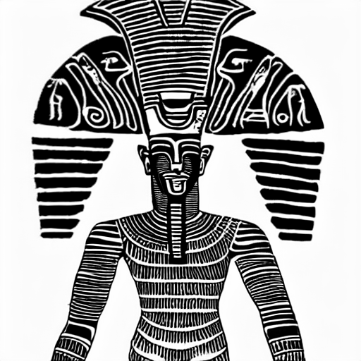 Coloring page of amun ra ancient god