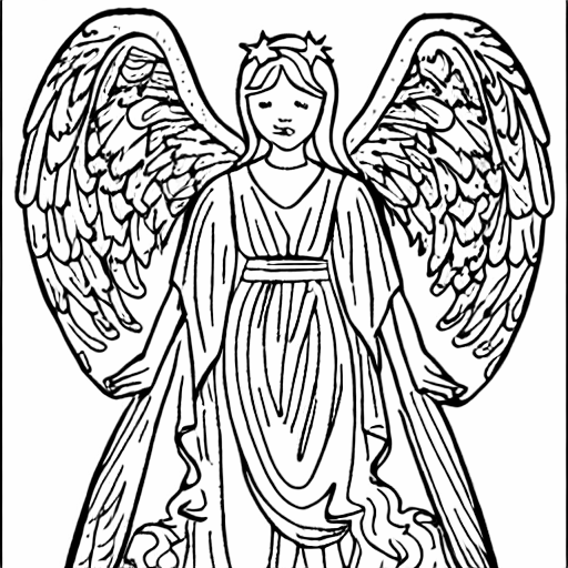 Coloring page of angels
