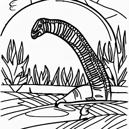 Coloring page of apatosaurus