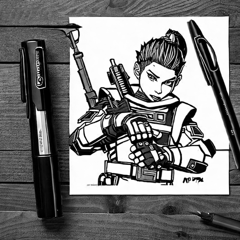 Coloring page of apex legends