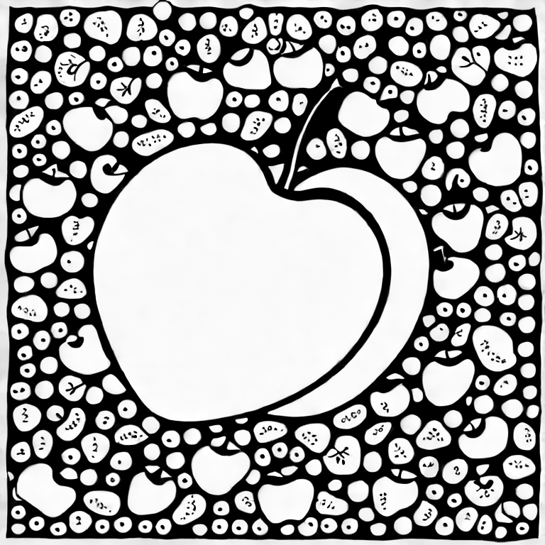 Coloring page of apple