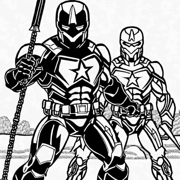 Coloring page of avenger