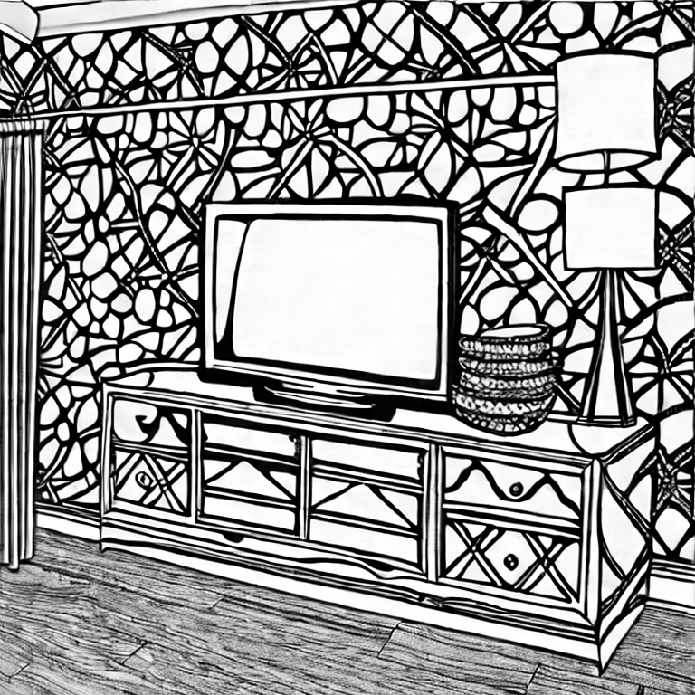 Coloring page of backdrop tv hpl
