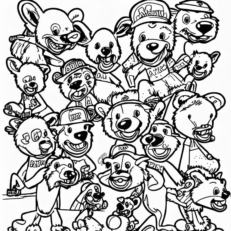 Coloring page of bad news bears