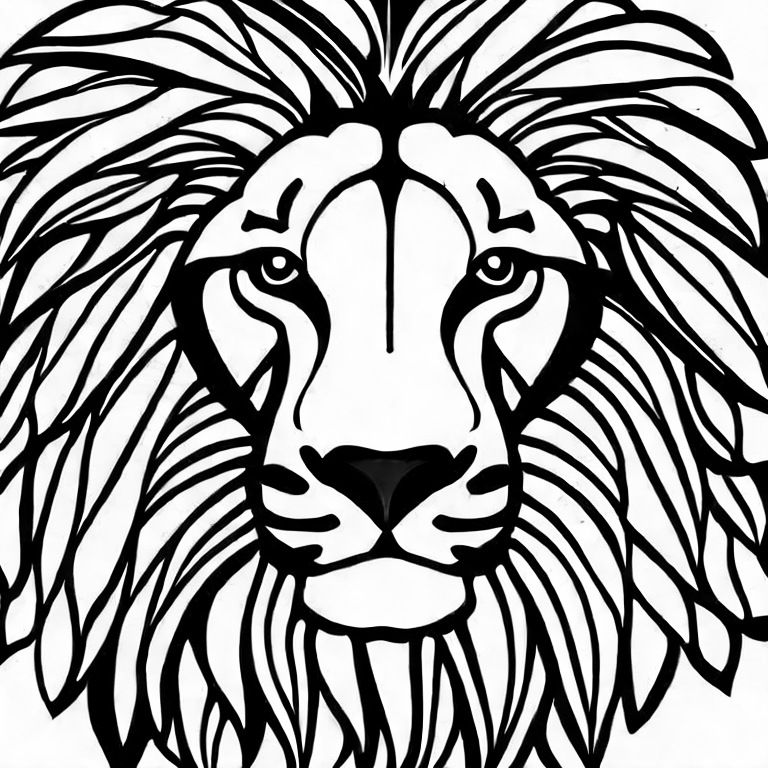 Coloring page of balines lion