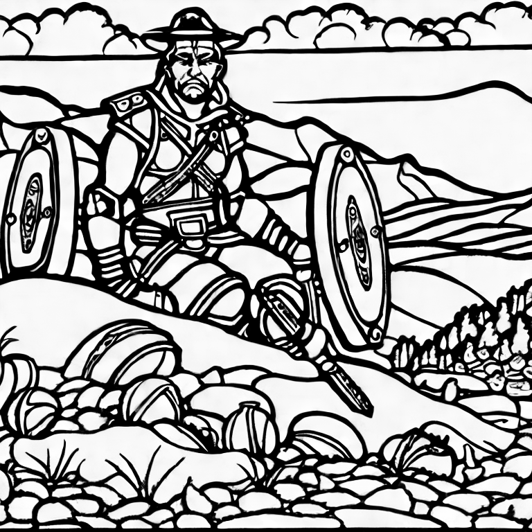 Coloring page of barsoom