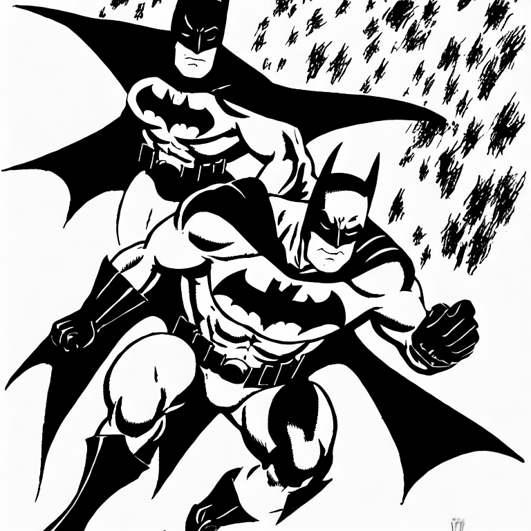 Coloring page of batman
