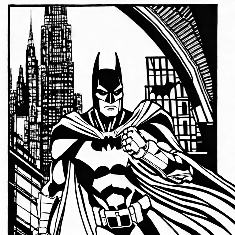 Coloring page of batman