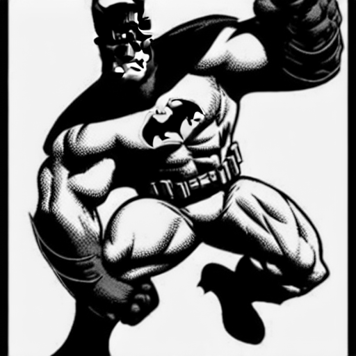 Coloring page of batman as hulk