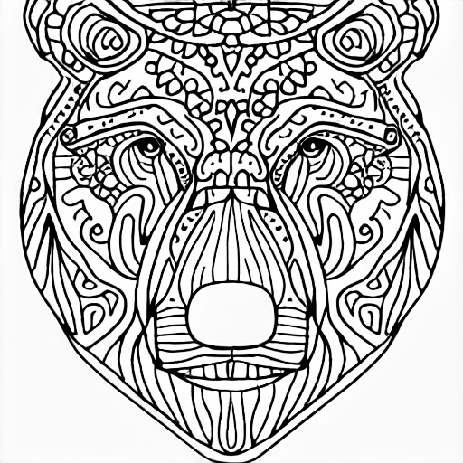 Coloring page of bear